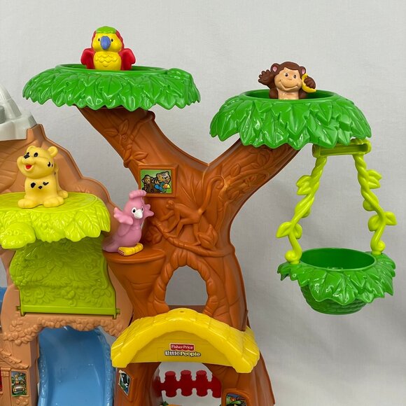 Fisher-Price Kids Toy Little People Zoo Animals Tree House Playset - Picture 4 of 15